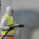 Natrysk materiału Aquafin-RB400 przez IZOSERVICE podczas szkolenia organizowanego przez Baustoff + Metall w Krakowie