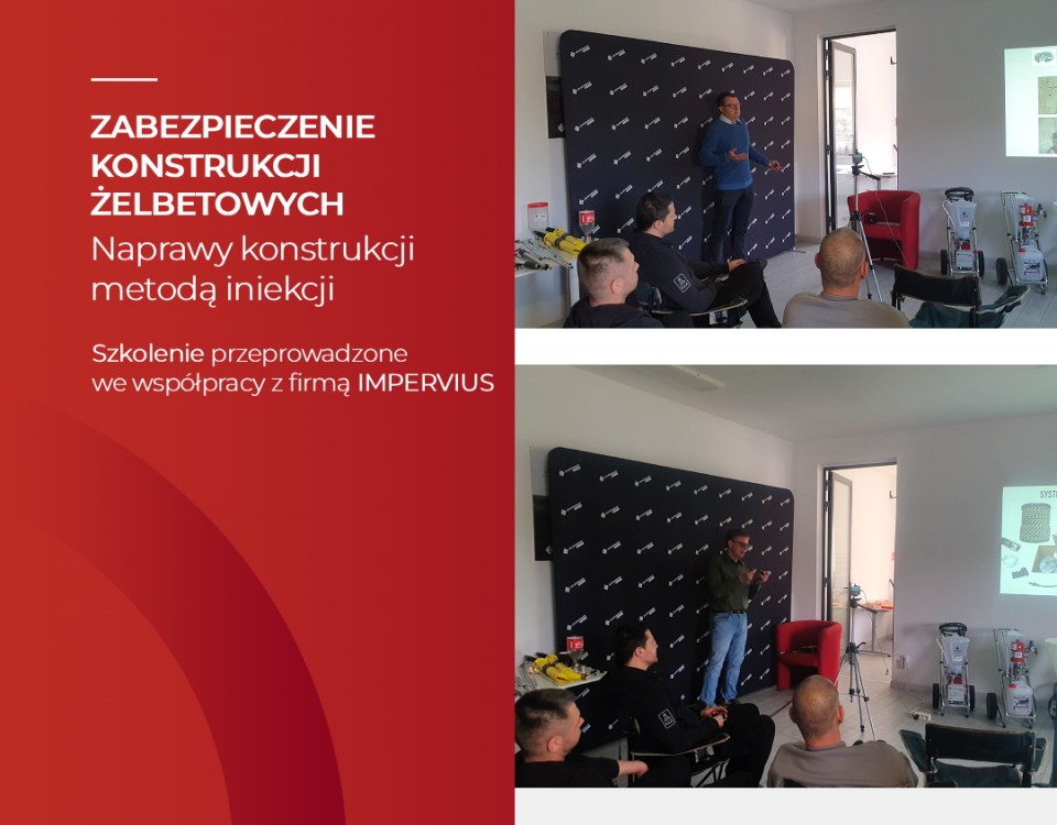 Zabezpieczenie konstrukcji żelbetowych - naprawy konstrukcji metodą iniekcji

Szkolenie we współpracy z firmą Impervius 27.03.2026